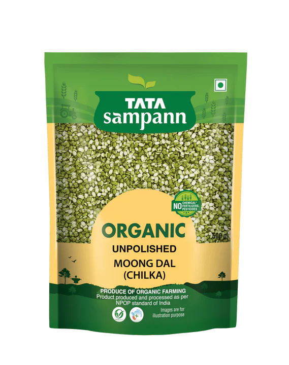 Tata Sampann Organic Moong Chilka Pulses (Dal)