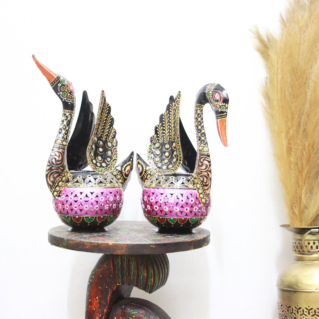 Tealight Holder- Duck Lota set of 2
