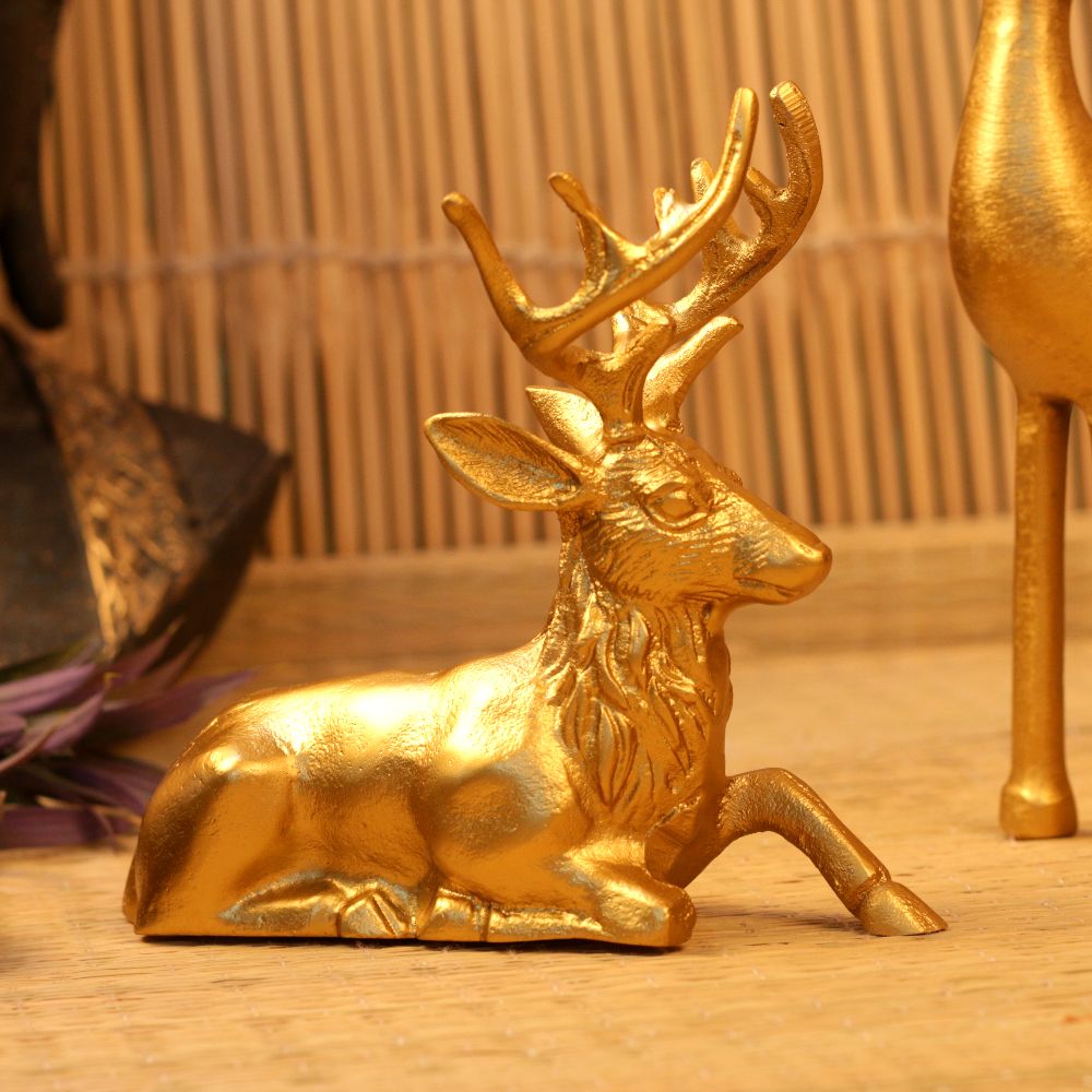 METAL ALUM DEER SET OF 2