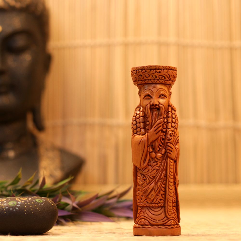 WOODEN HANDCRAFTED OLD MONK 6"