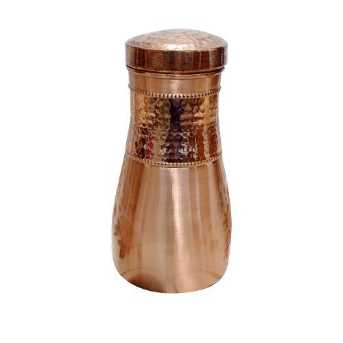 Water Bedroom Bottle Copper Bedside Bedroom jar with inbuilt Glass Vessel 1250 ml