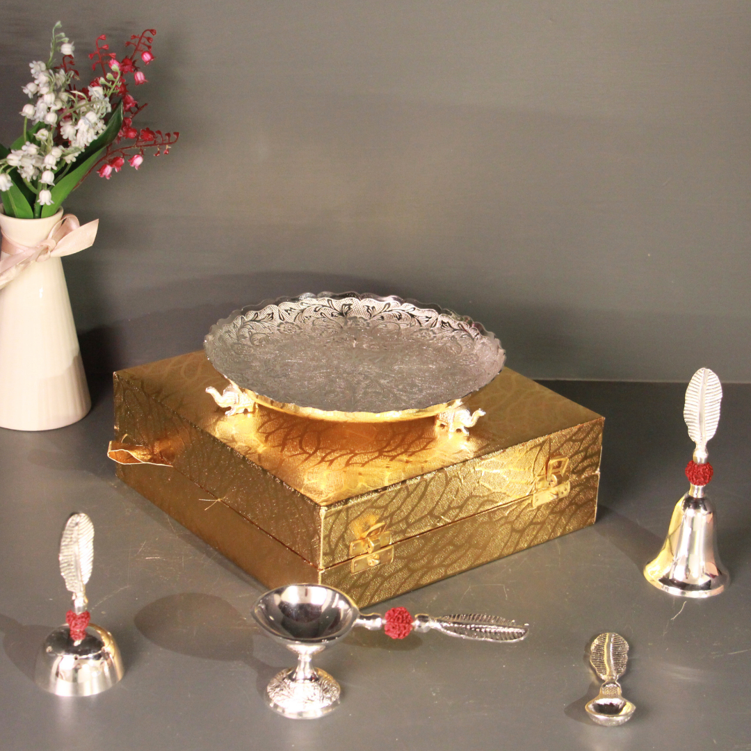 German Silver - Pooja thali Set