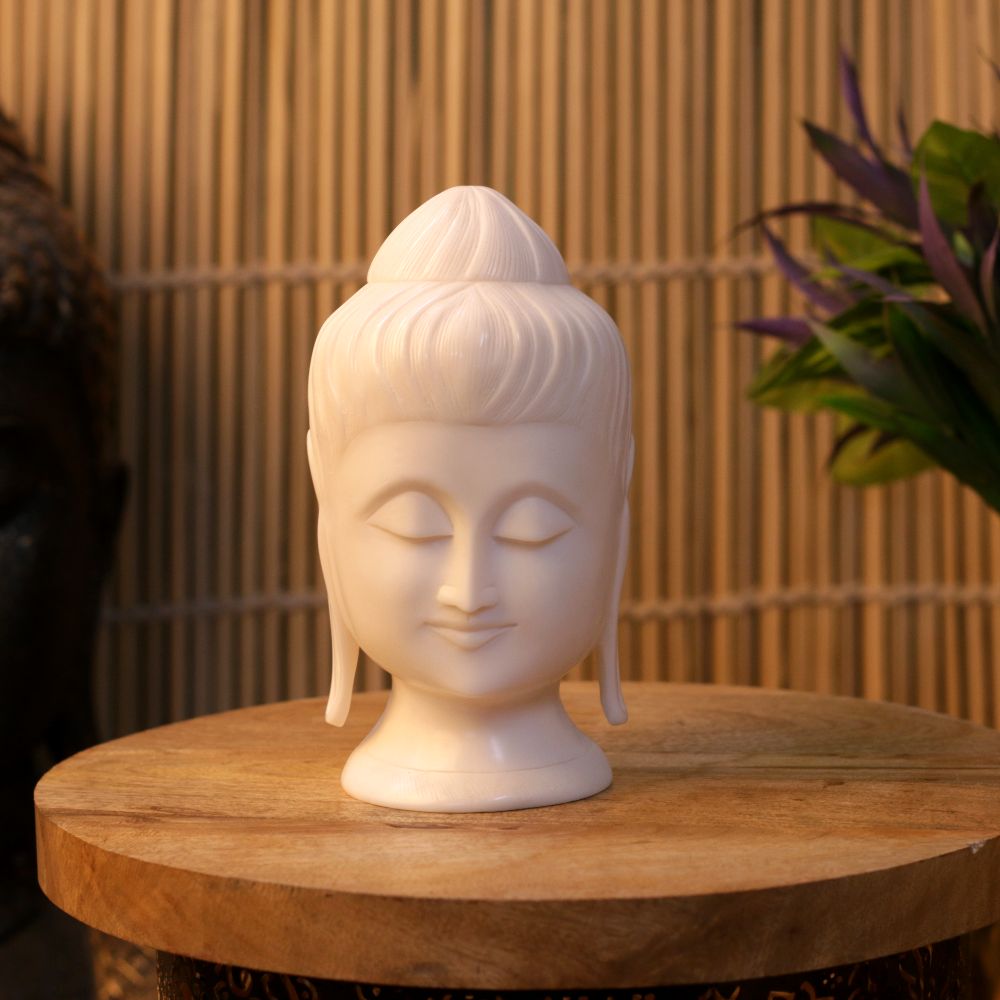 MARBLE BUDHA FACE 6 INCH