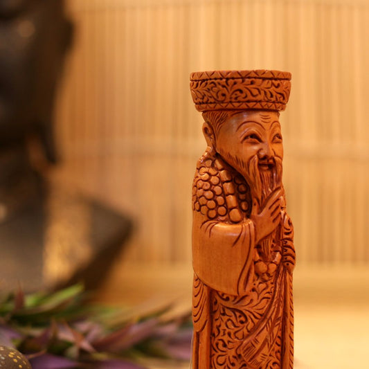 WOODEN HANDCRAFTED OLD MONK 6"