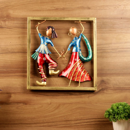 WALL HANGING- IRON PAINTED WALL DANDIA FRAME